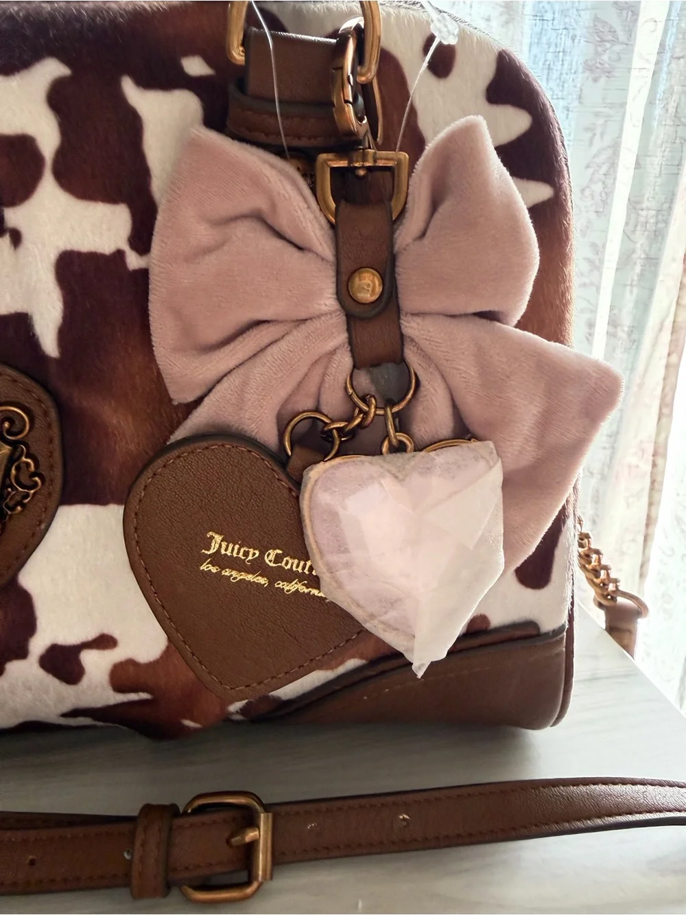 NWT Juicy Couture Romance Cow Satchel